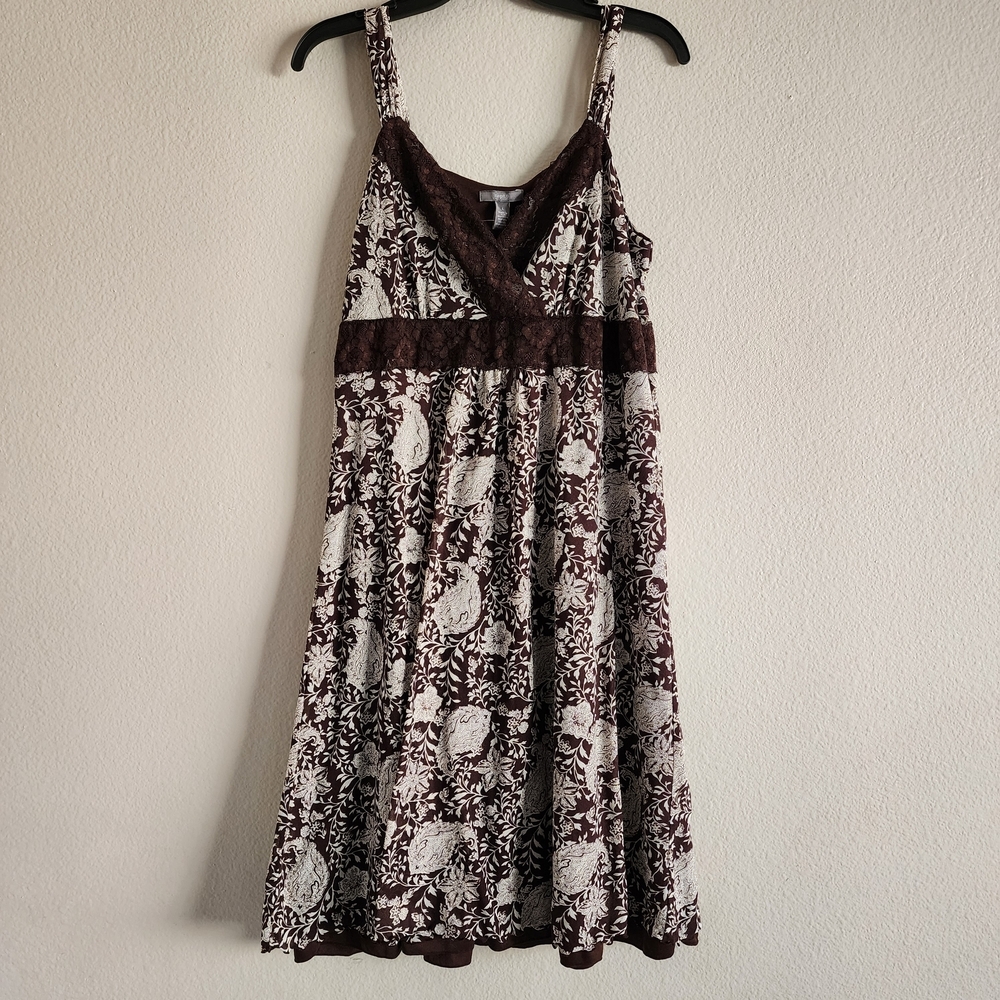 Apt. 9 Brown and White Floral Dress - Picture 1 of 9